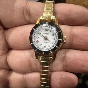 Working VTG NORDEX Swiss Ladies Watch Manual Wind Revolving Star 22mm Fit 6.5